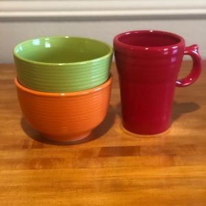 Set of two bowls and one coffee mug